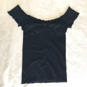 Seduction Vintage Women’s Black Form Fitting Top